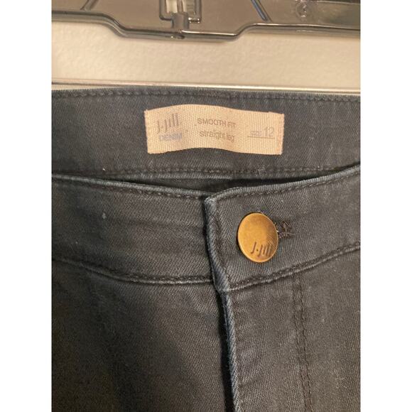 J. Jill Smooth Fit Straight Leg Dark Navy Denim Jeans ~ Sz 12 Basic Perfection! - Picture 4 of 5